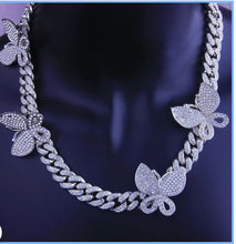 Load image into Gallery viewer, Butterfly Cuban Link Necklace